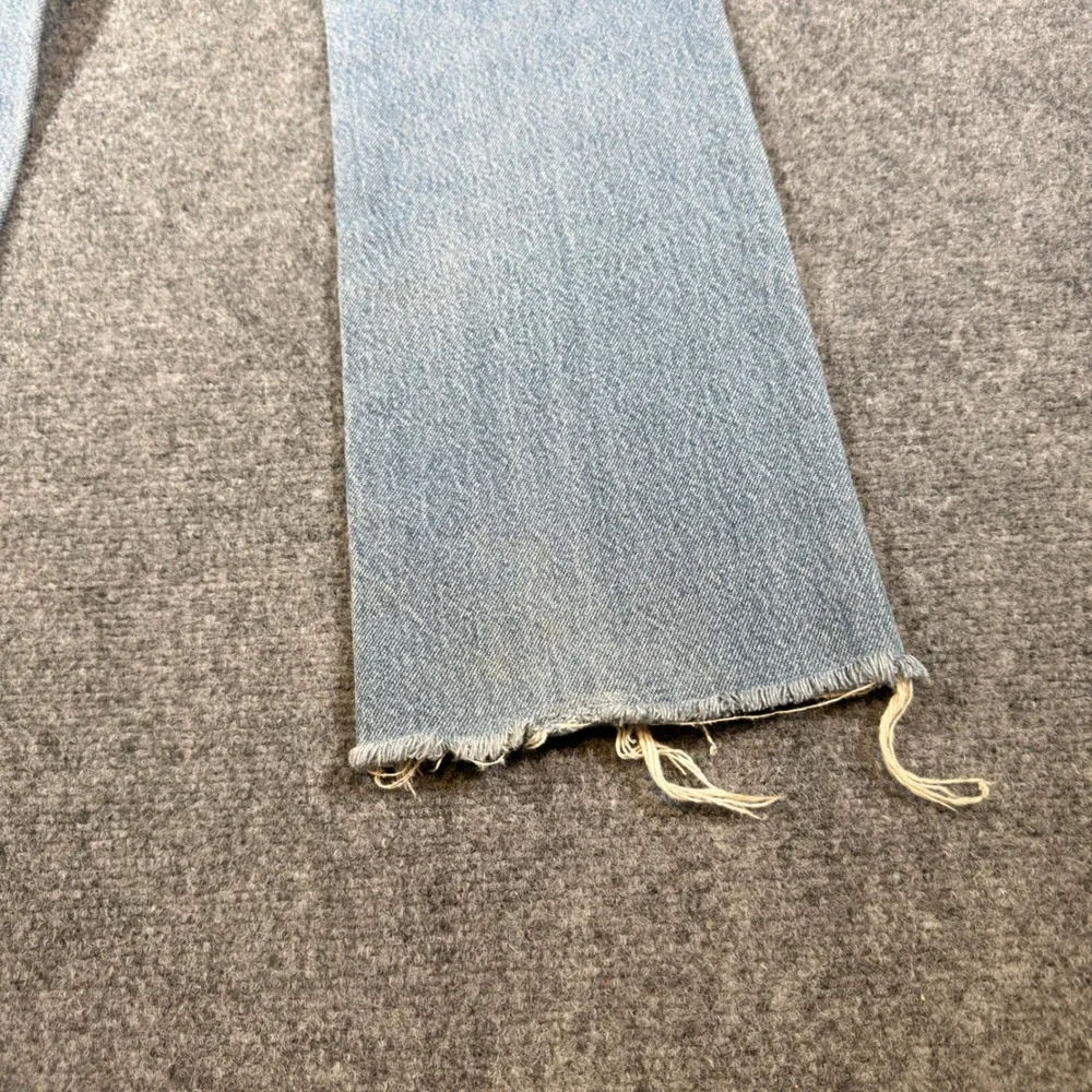 Levi's 517 Boot Cut Jeans Mens 29x34 Fit 27x31 Blue Distressed Frayed Denim Hem